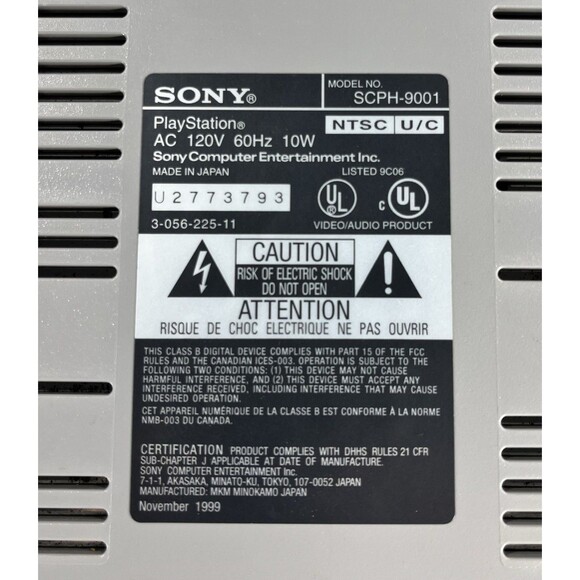 Vintage Sony PlayStation PS1 SCPH-9001 Console Gaming System Only Tested - Picture 10 of 10